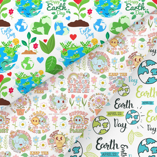 Earth Day Printed Fabric