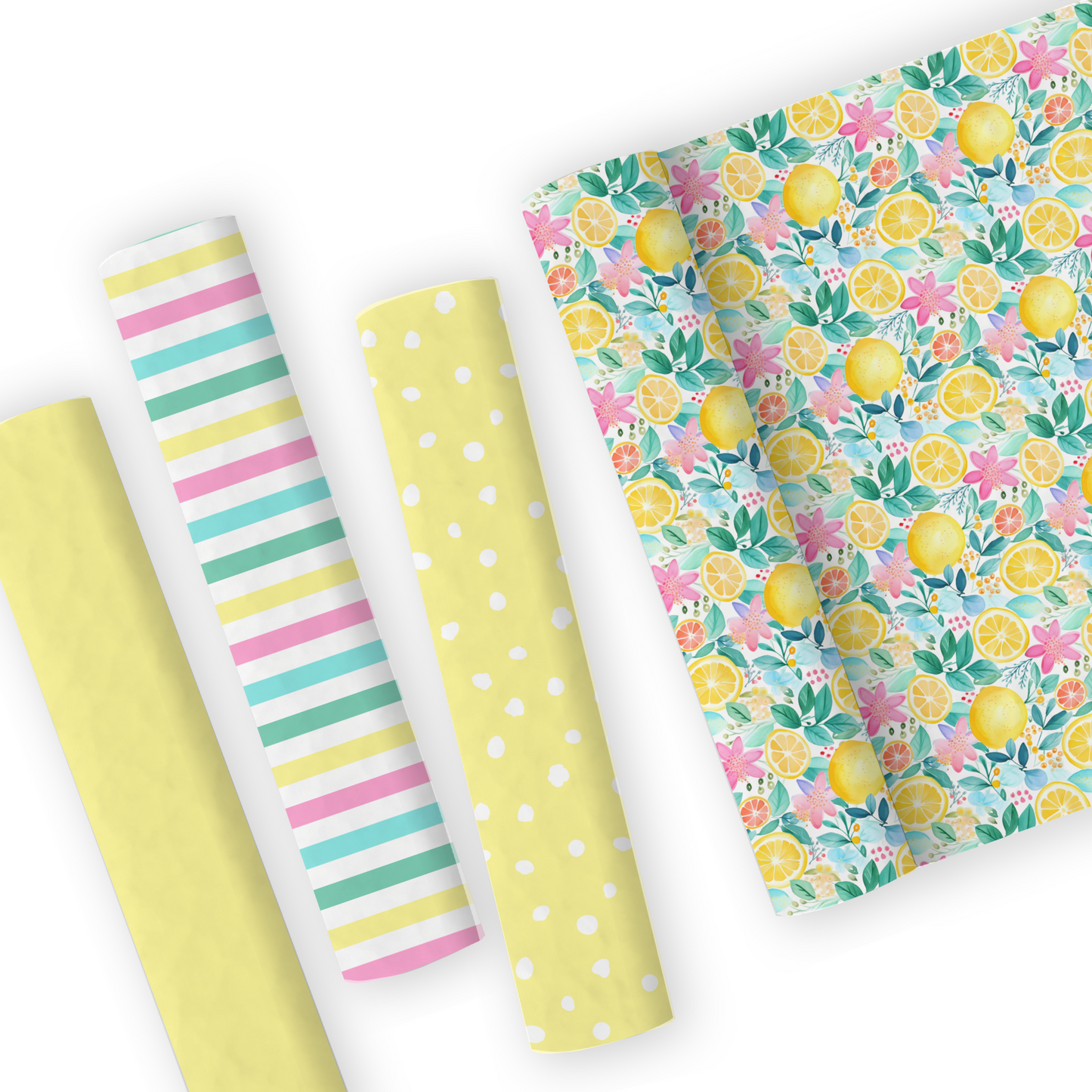 Lemon Leatherette And Coordinating Fabrics