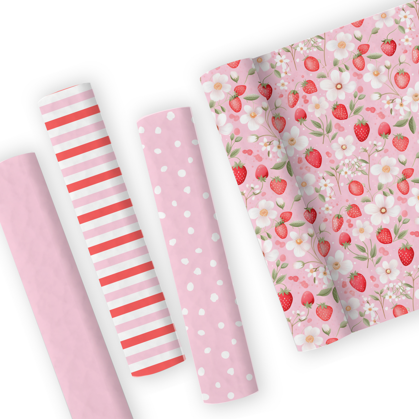 Strawberry Leatherette And Coordinating Fabrics