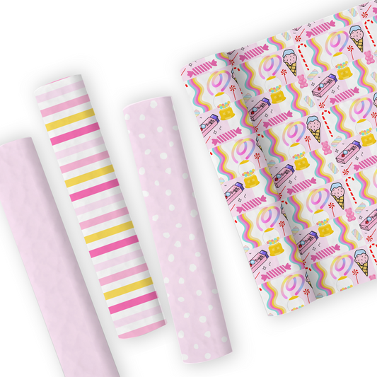 Bubblegum Leatherette And Coordinating Fabrics