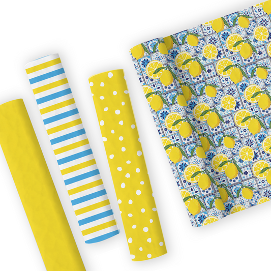 Lemon Leatherette And Coordinating Fabrics