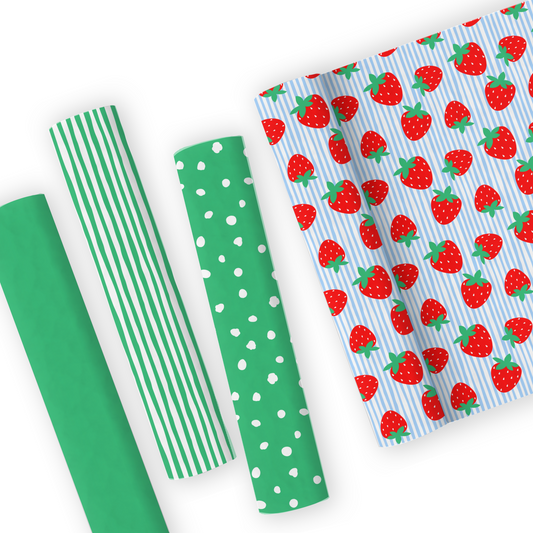 Strawberry Leatherette And Coordinating Fabrics