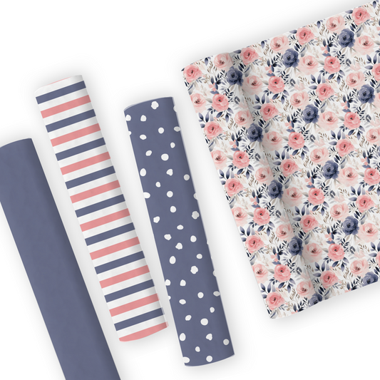 Peony Leatherette And Coordinating Fabrics