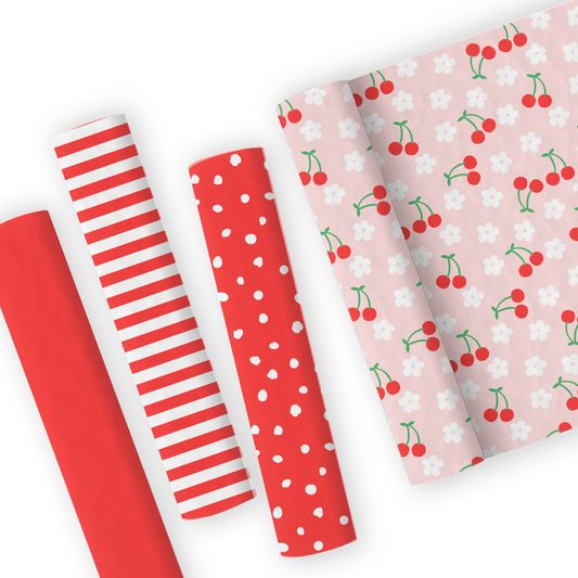 Cherry Leatherette And Coordinating Fabrics