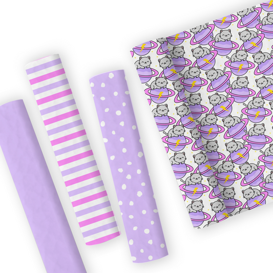 Space Cat Leatherette And Coordinating Fabrics