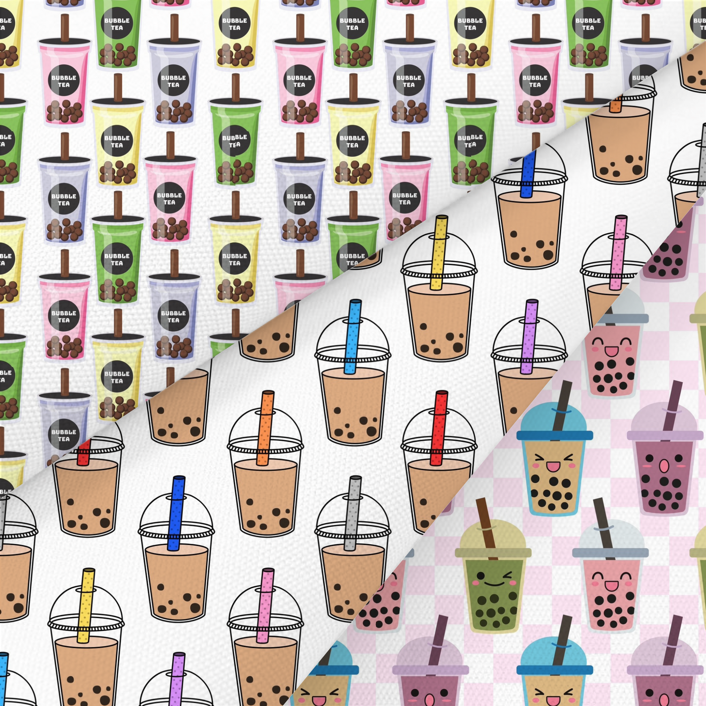 Bubble Tea Printed Fabric