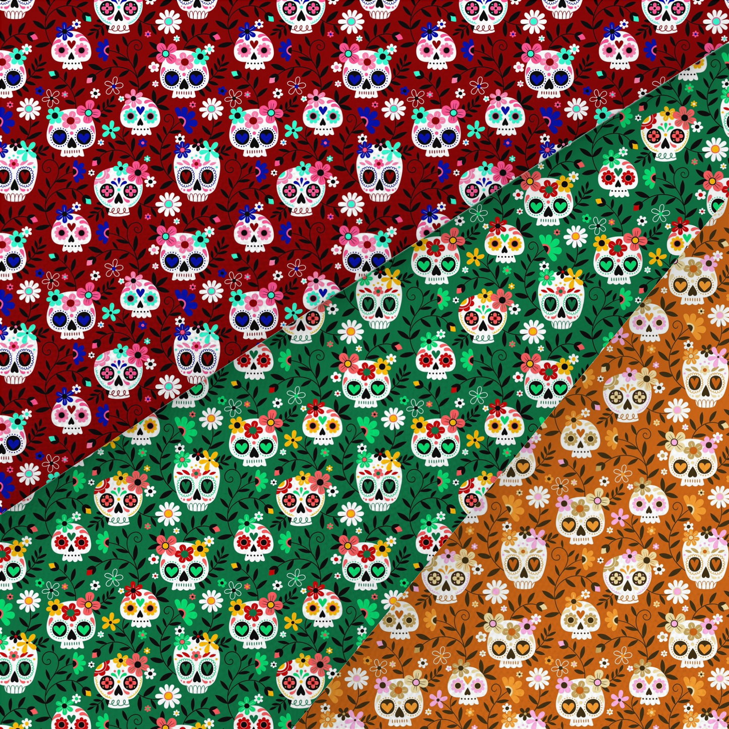 Skull Printed Fabric