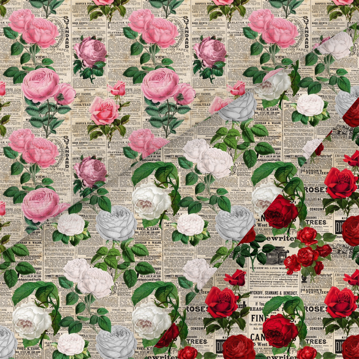 Rose Printed Fabric