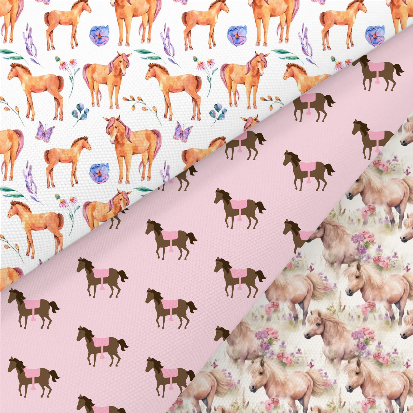 Horse Printed Fabric