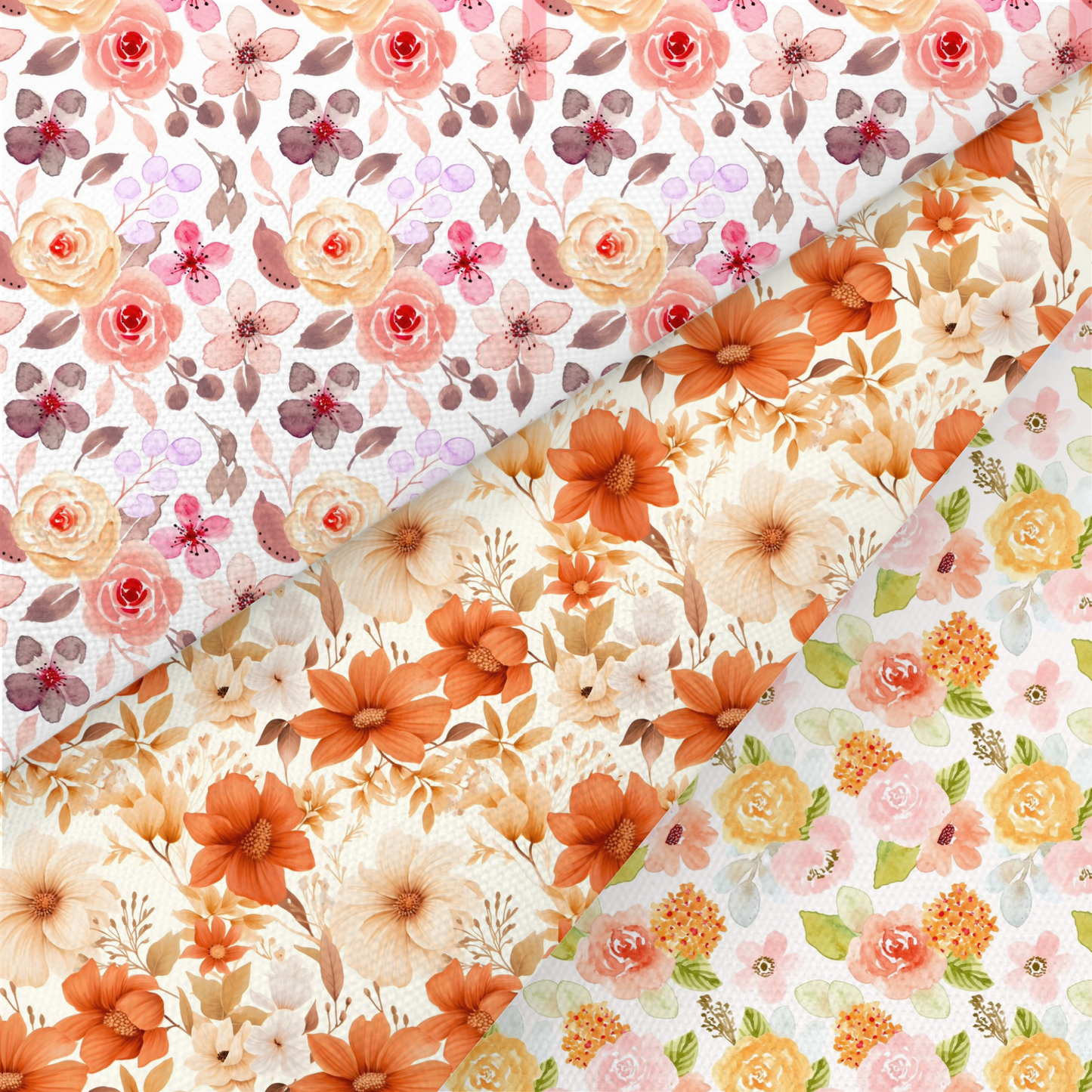 Watercolour Floral Printed Fabric