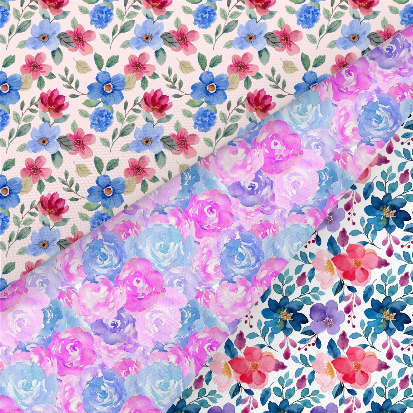 Watercolour Floral Printed Fabric