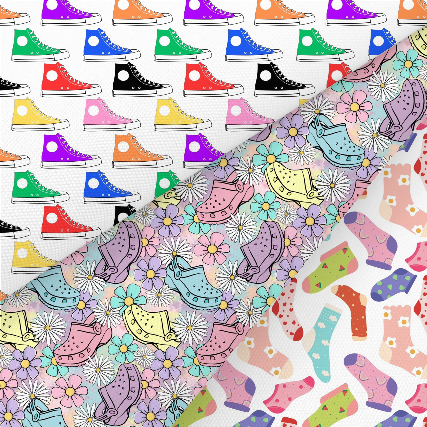 Shoes And Socks Printed Fabric