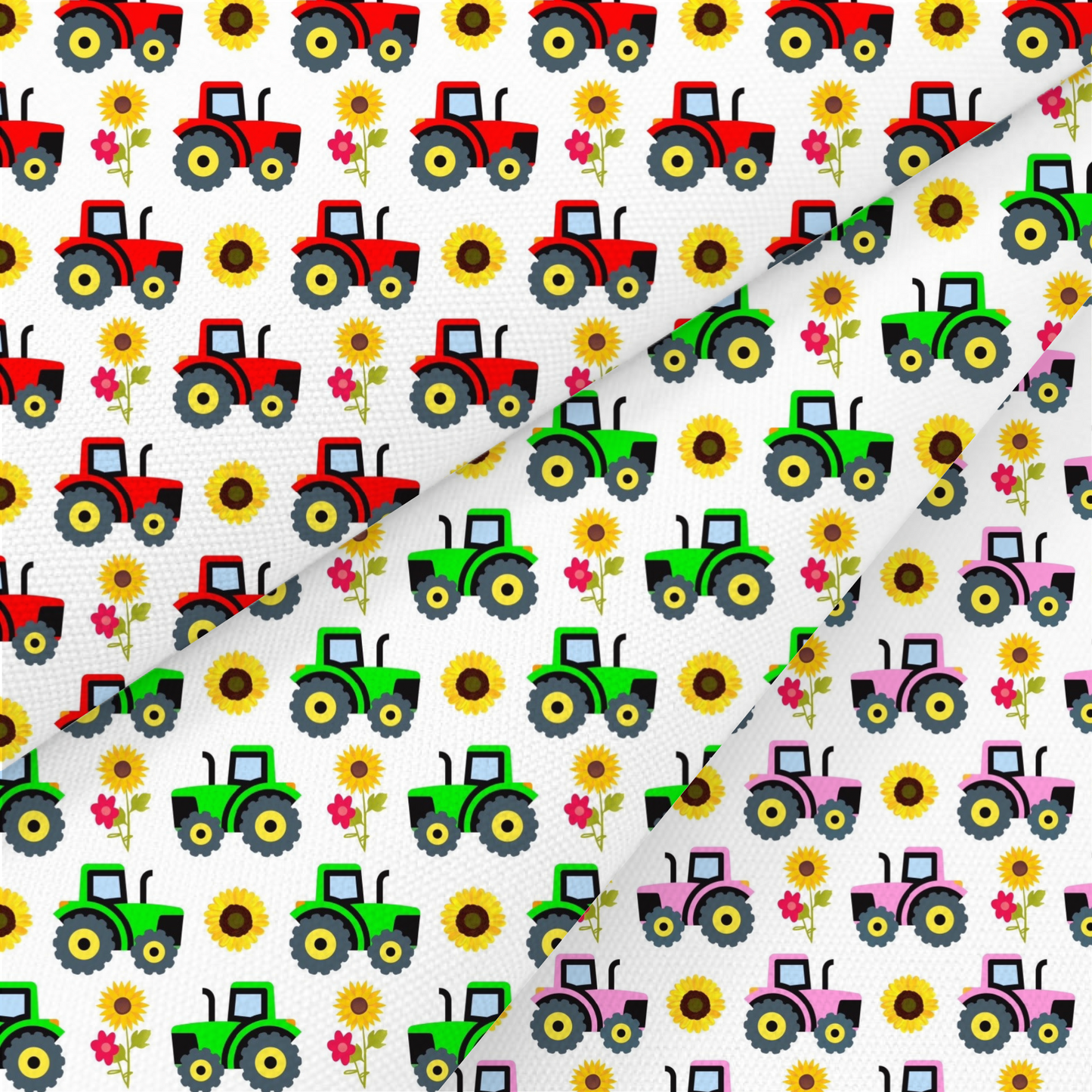 Tractor Printed Fabric