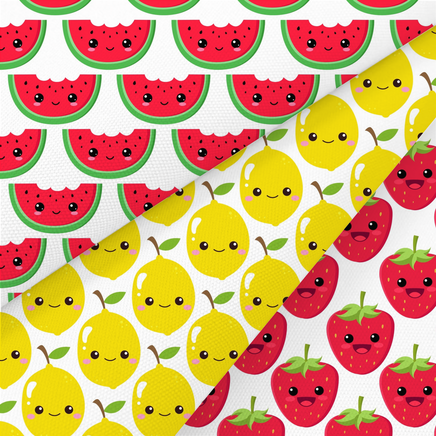 Happy Fruit Printed Fabric