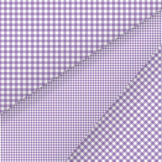 Light Purple Gingham • Canvas And Felt Backed Printed Fabric
