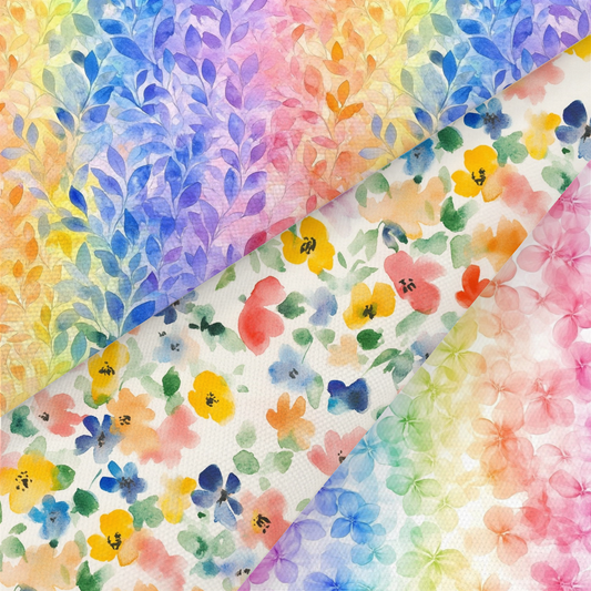 Watercolour Floral Printed Fabric