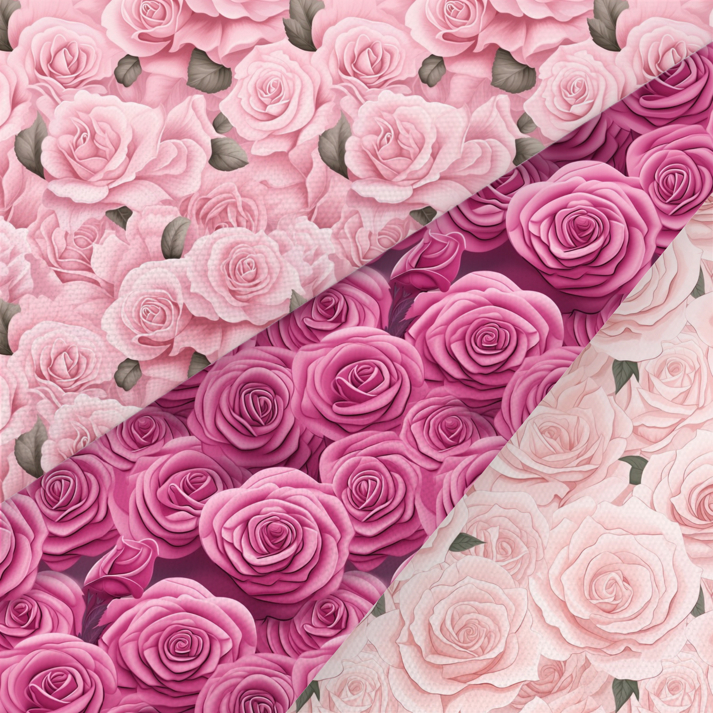 Pink Rose Printed Fabric