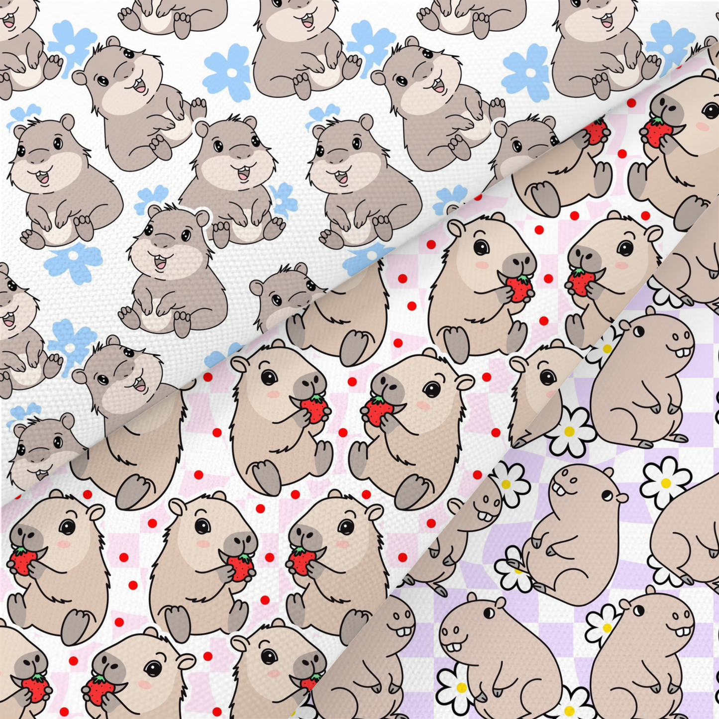 Capybara Printed Fabric