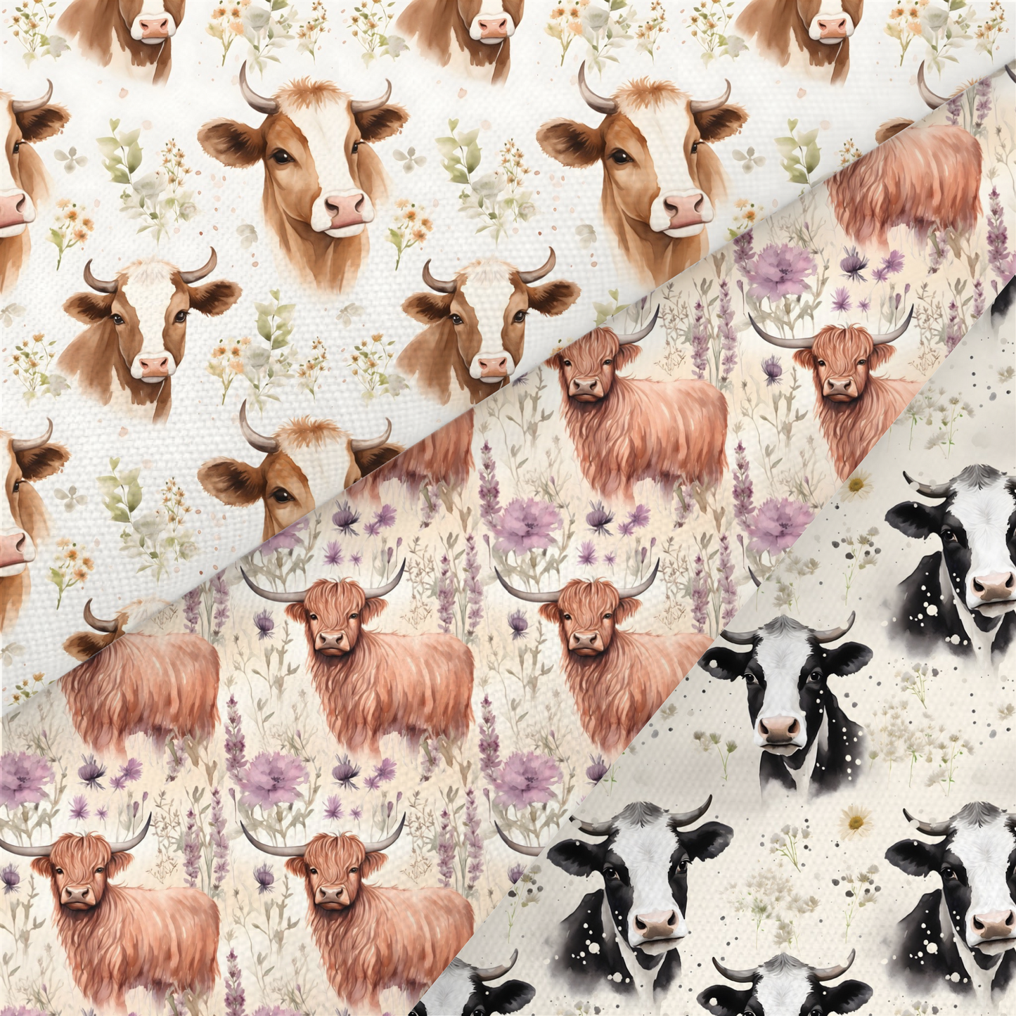 Cow Printed Fabric