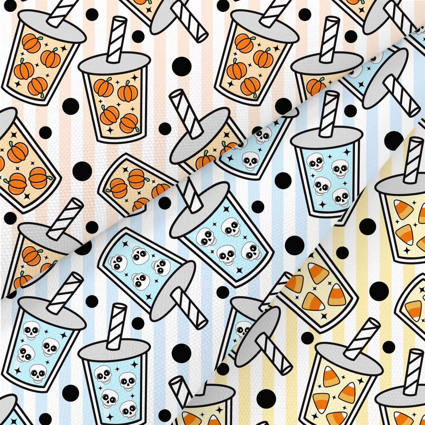 Gothic Bubble Tea Printed Fabric