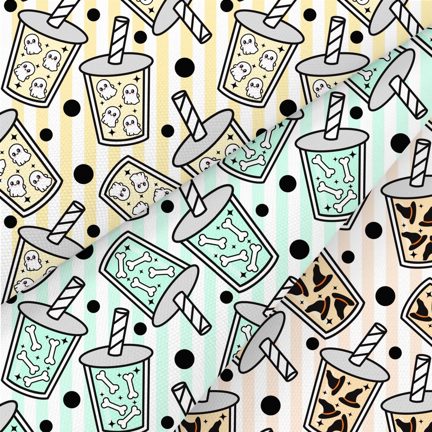 Gothic Bubble Tea Printed Fabric