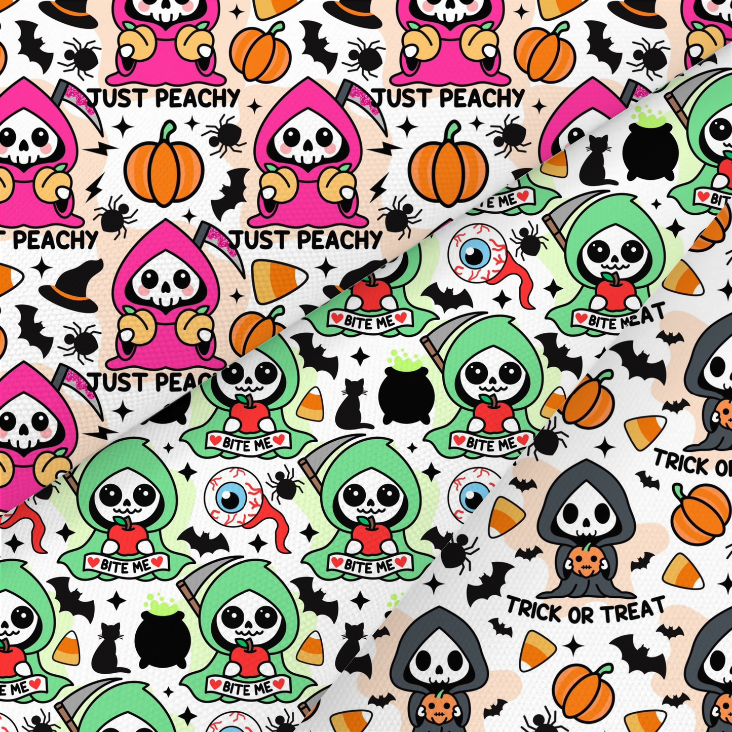 Grim Reaper Printed Fabric