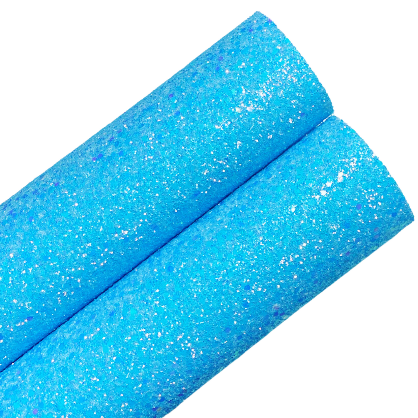 Blue Crystal Chunky Glitter Felt Backing