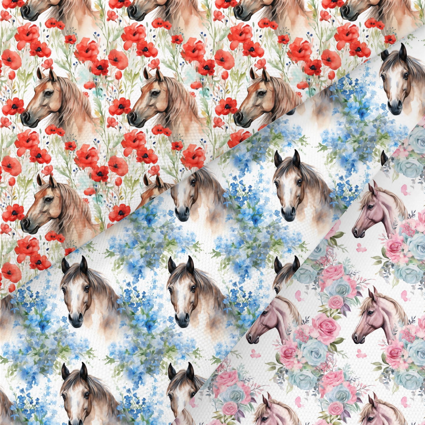 Horse Printed Fabric