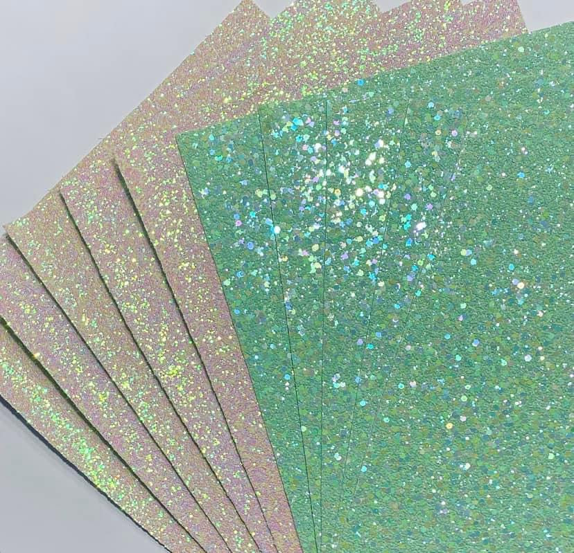 Set Of 10 A4 Chunky Glitters