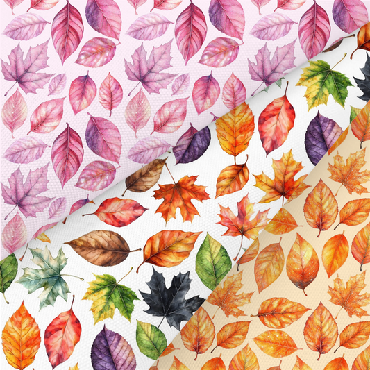 Autumn Leaves Printed Fabric