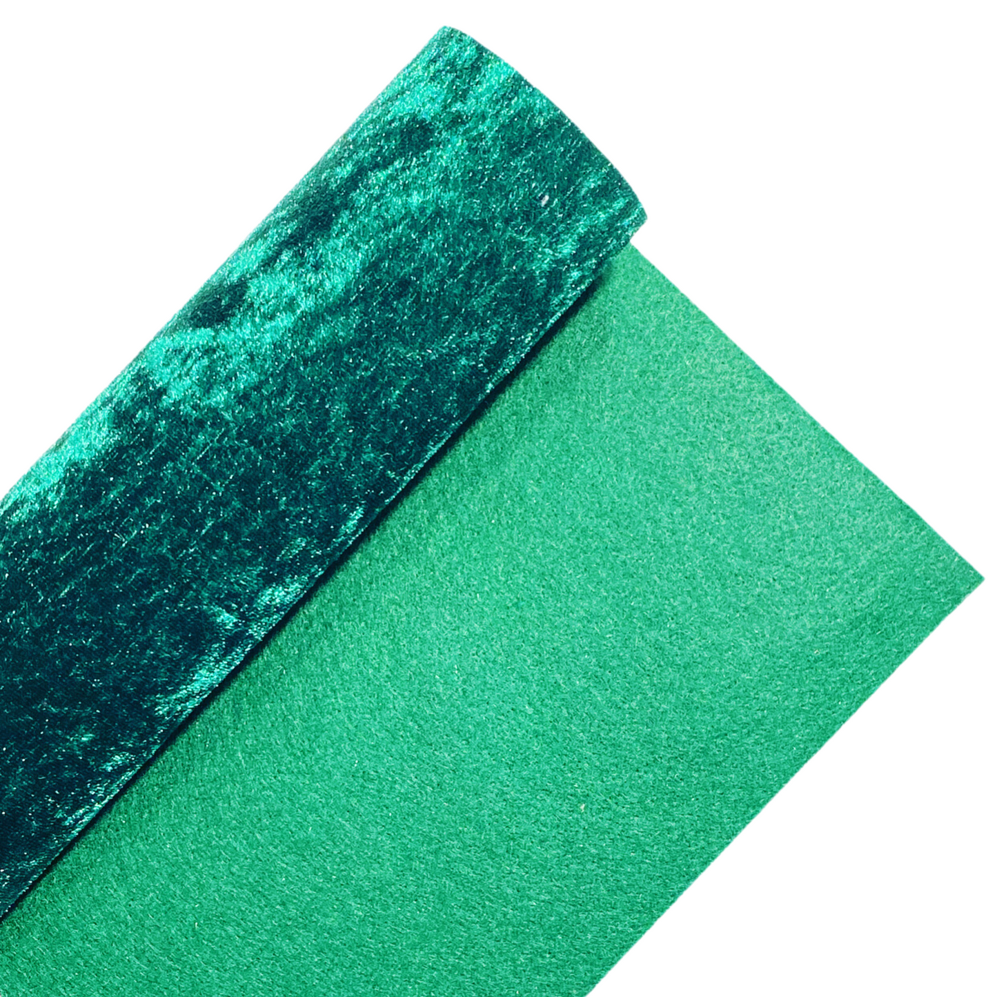 Forest Green Crushed Velvet Fabric Felt