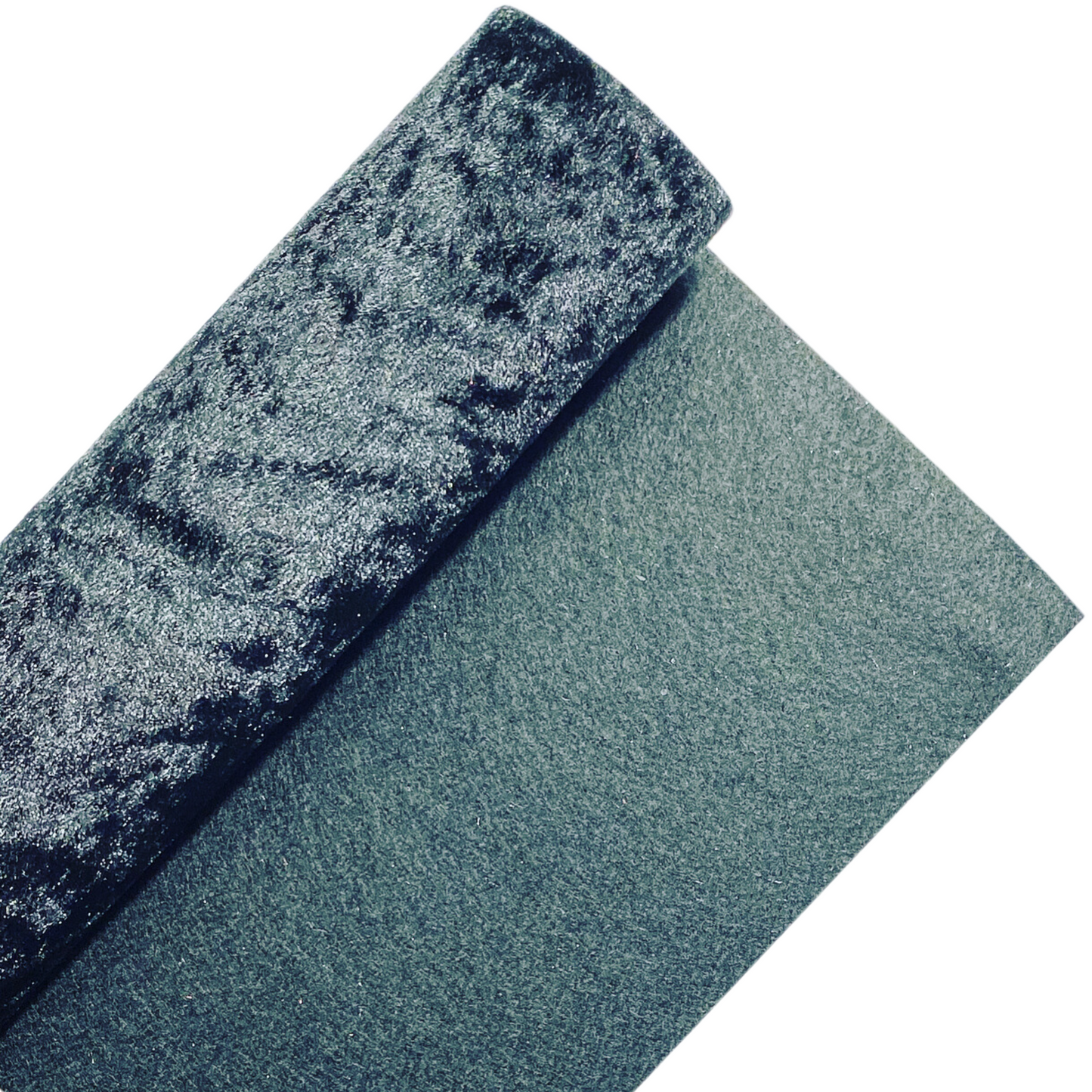 Black Crushed Velvet Fabric Felt