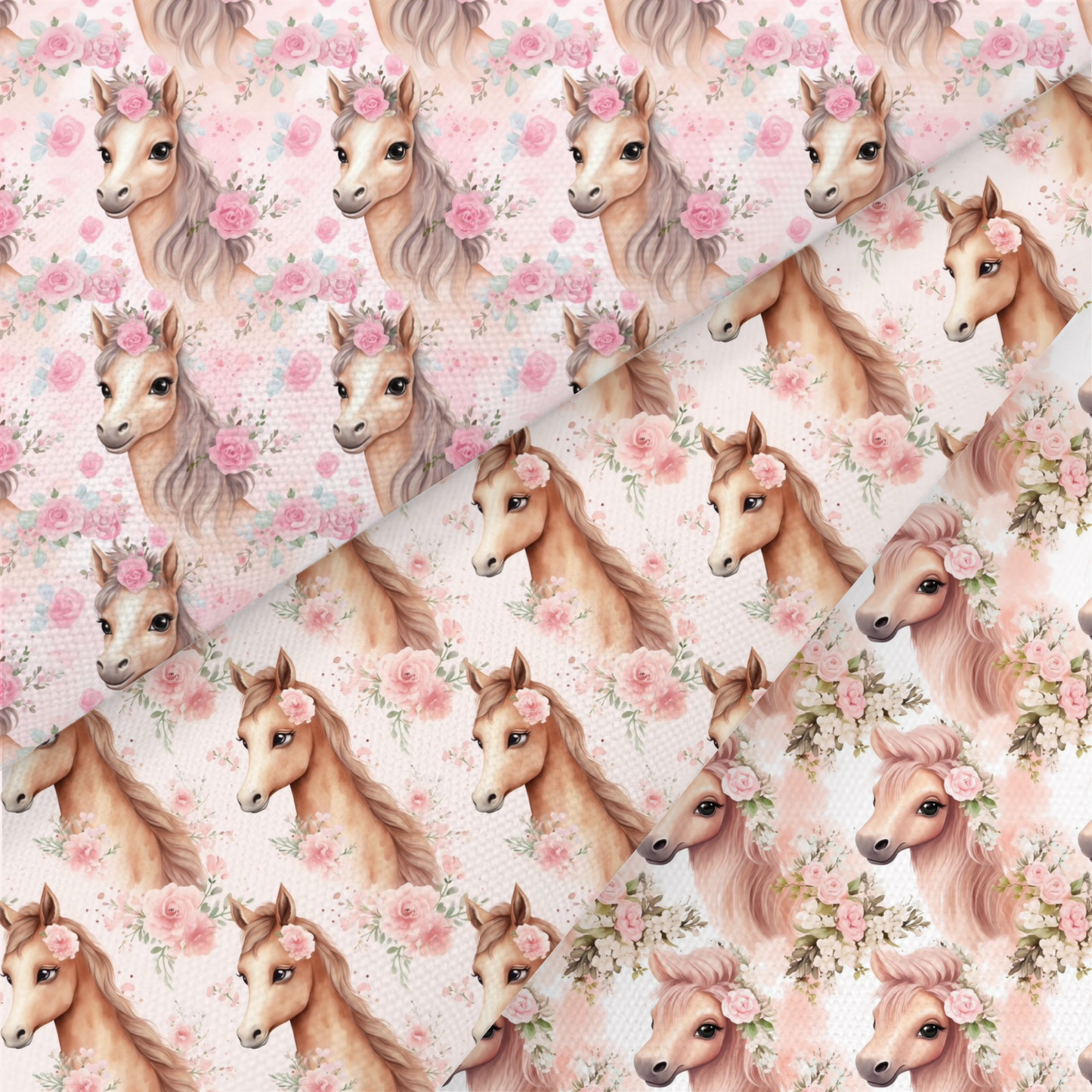 Horse Printed Fabric