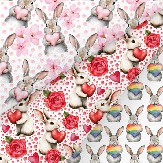 Rabbits Printed Fabric