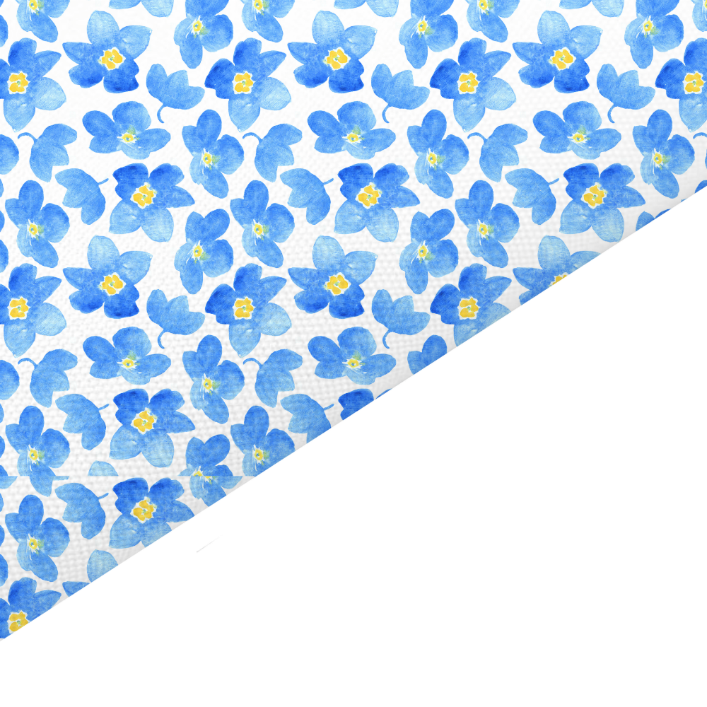 Forget Me Not Canvas And Felt Backed Fabric - SKU E5