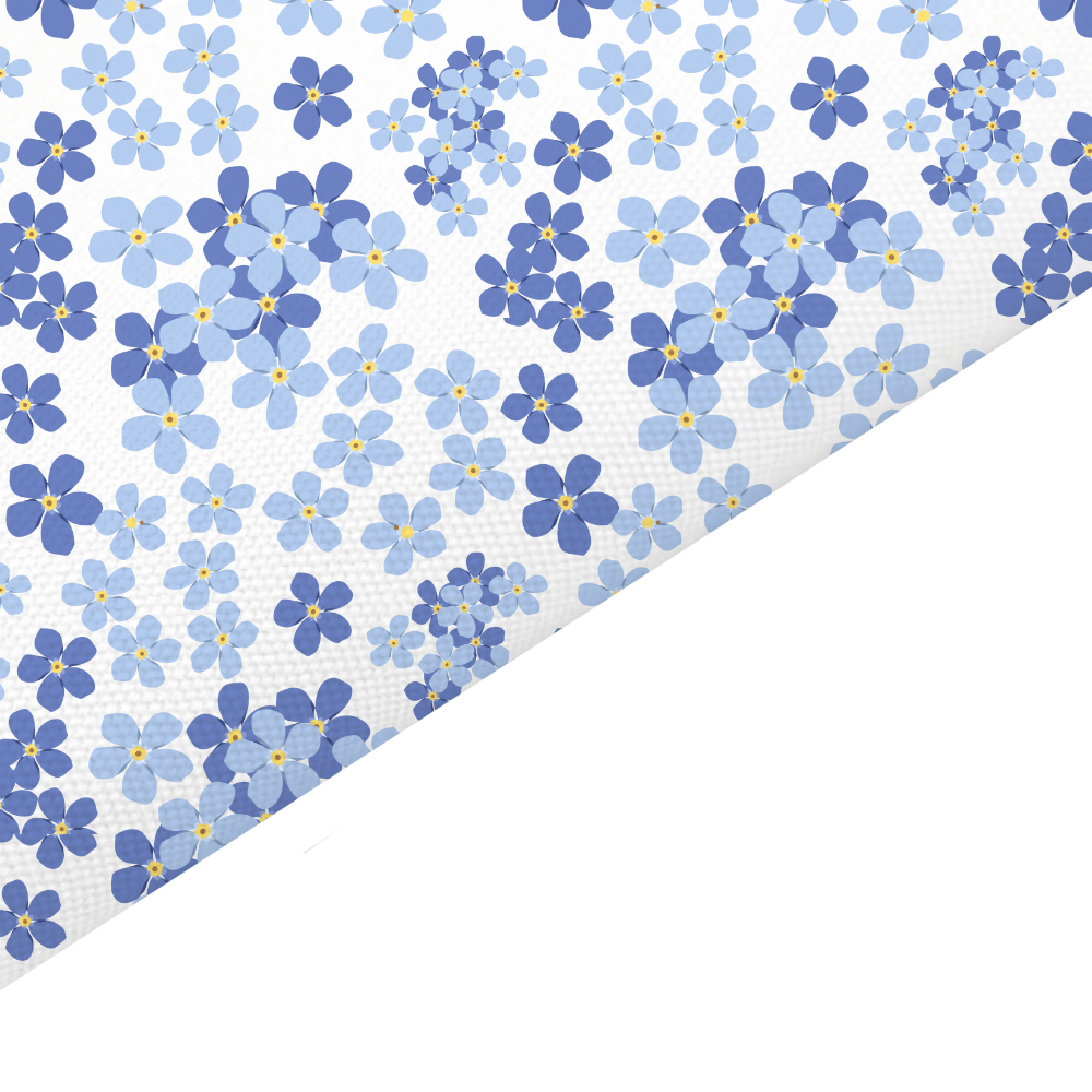 Forget Me Not Canvas And Felt Backed Fabric - SKU E4