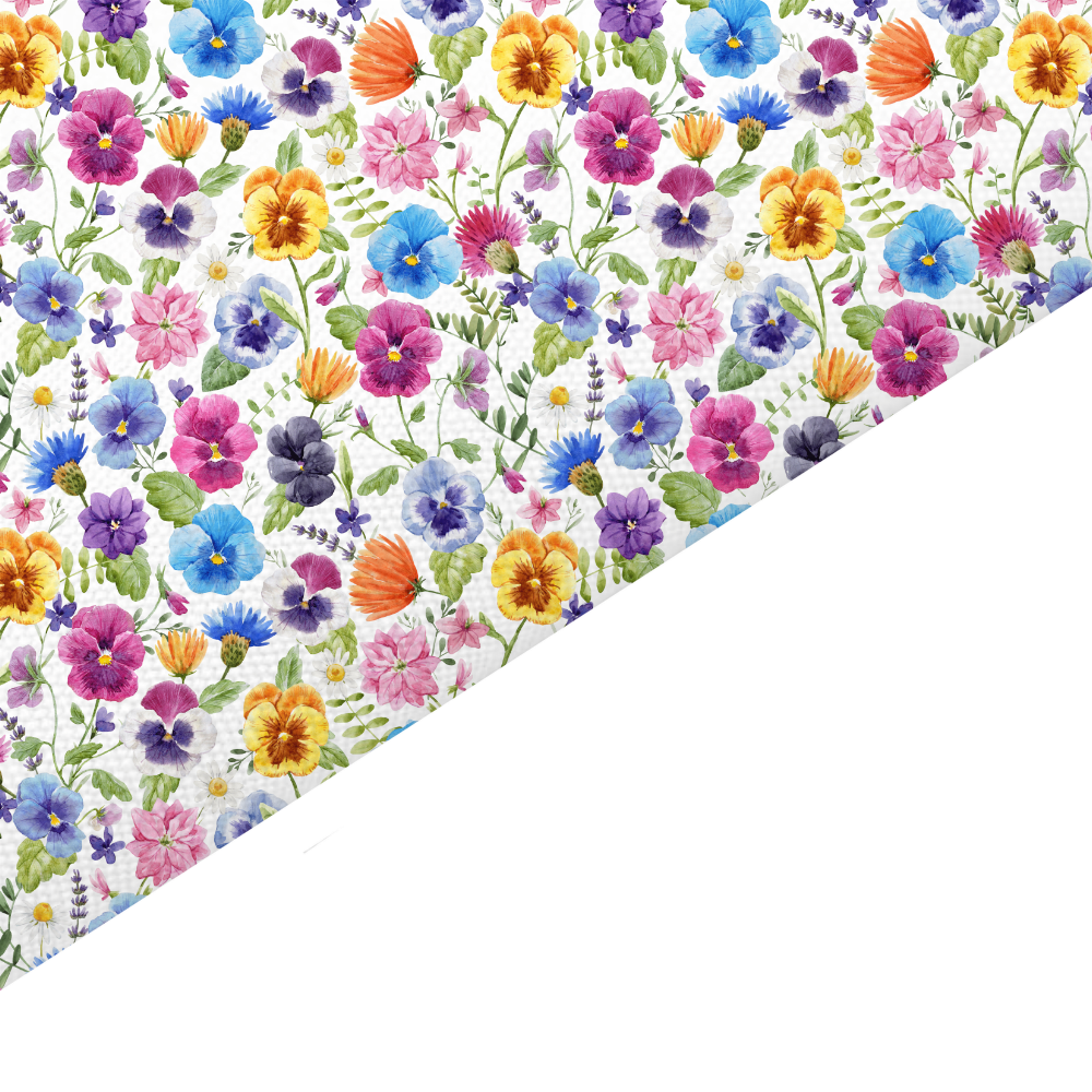 Pansy Canvas And Felt Backed Fabric - SKU E23