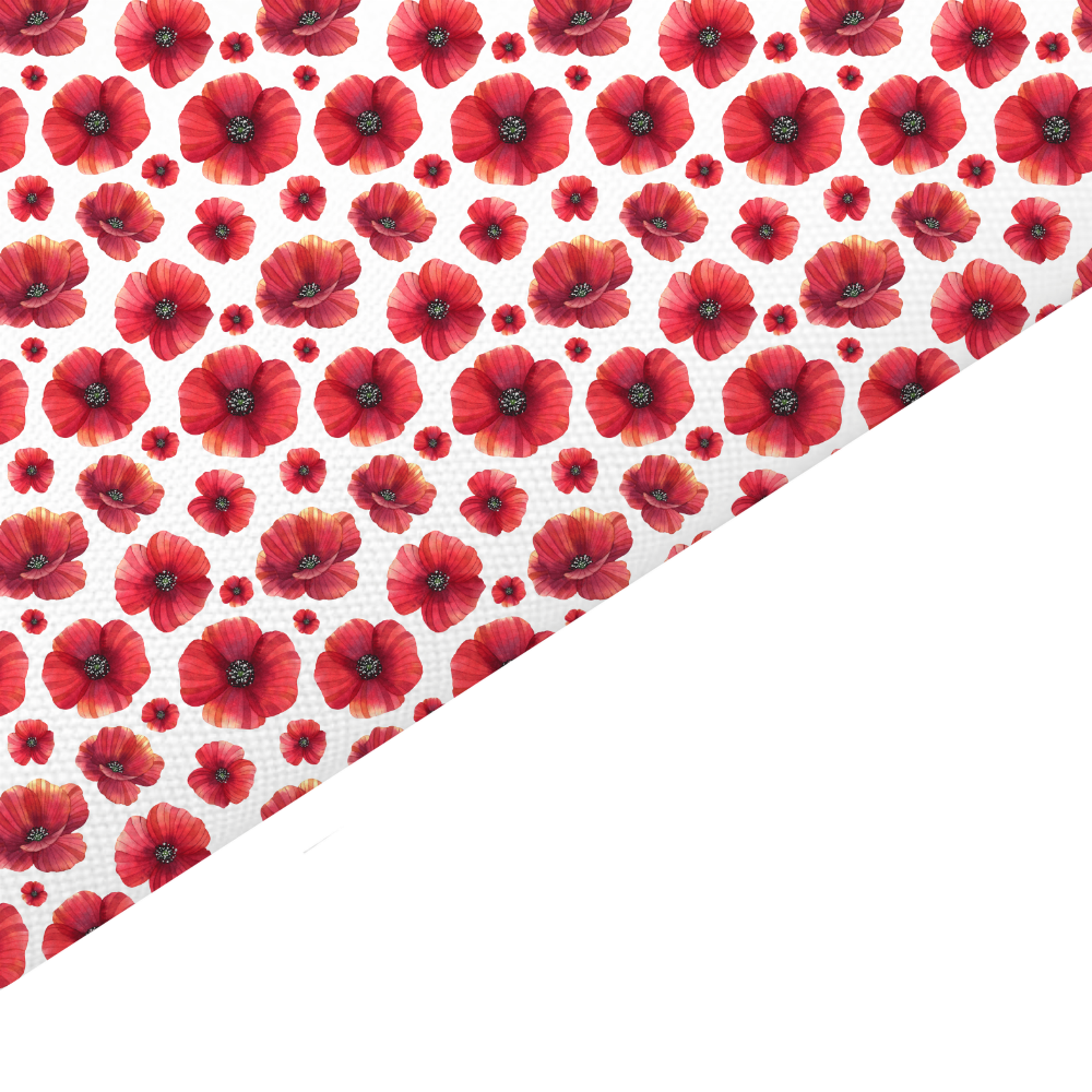 Poppy Canvas And Felt Backed Fabric - SKU E17