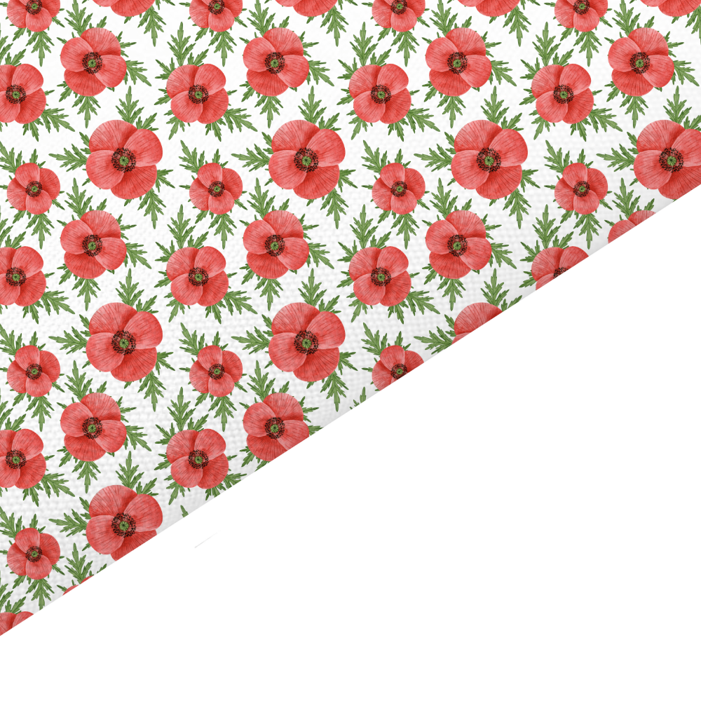 Poppy Canvas And Felt Backed Fabric - SKU E16