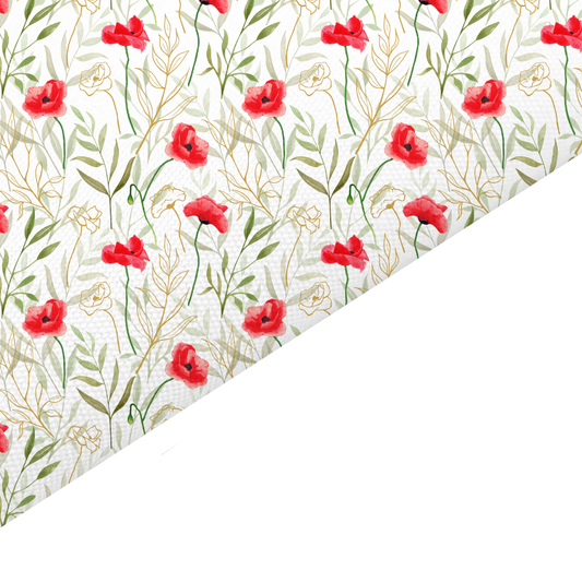 Poppy Canvas And Felt Backed Fabric - SKU E15