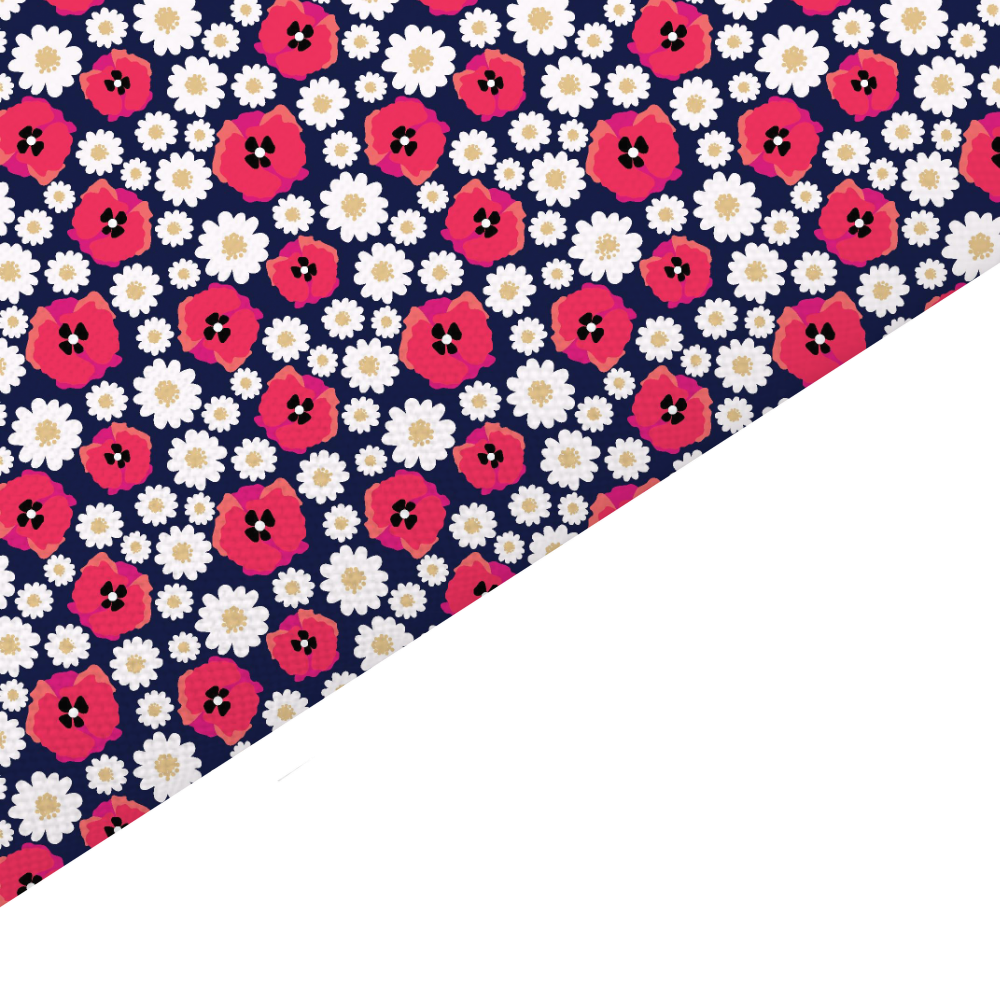 Poppy Canvas And Felt Backed Fabric - SKU E13