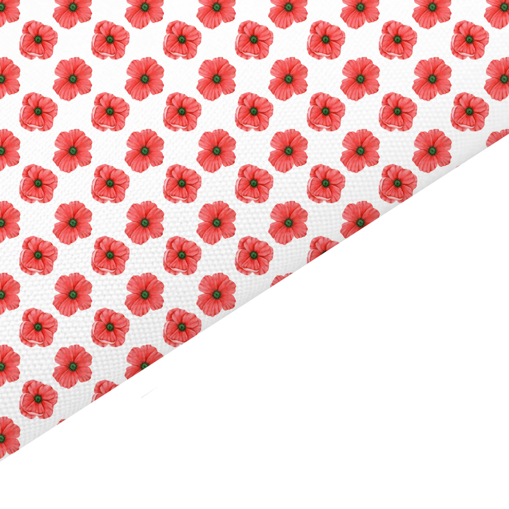 Poppy Canvas And Felt Backed Fabric - SKU E11