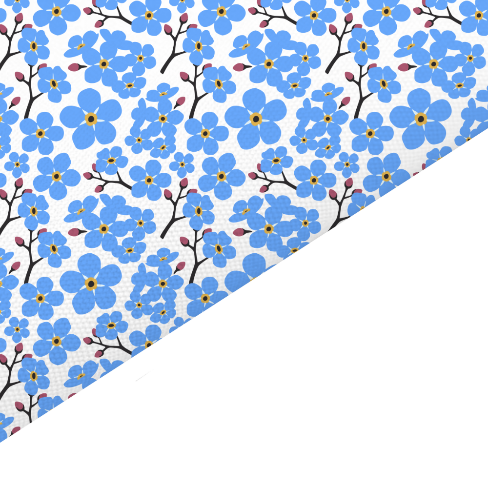 Forget Me Not Canvas And Felt Backed Fabric - SKU E7