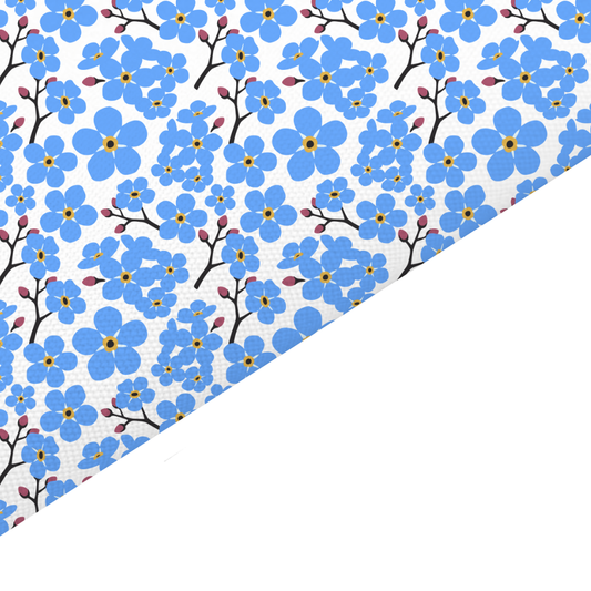 Forget Me Not Canvas And Felt Backed Fabric - SKU E7