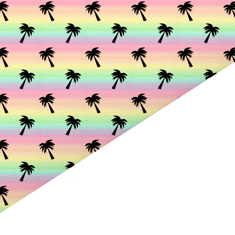 Palm Tree Canvas And Felt Backed Fabric - SKU E70