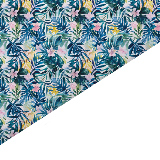 Jungle Floral Canvas And Felt Backed Fabric - SKU E71