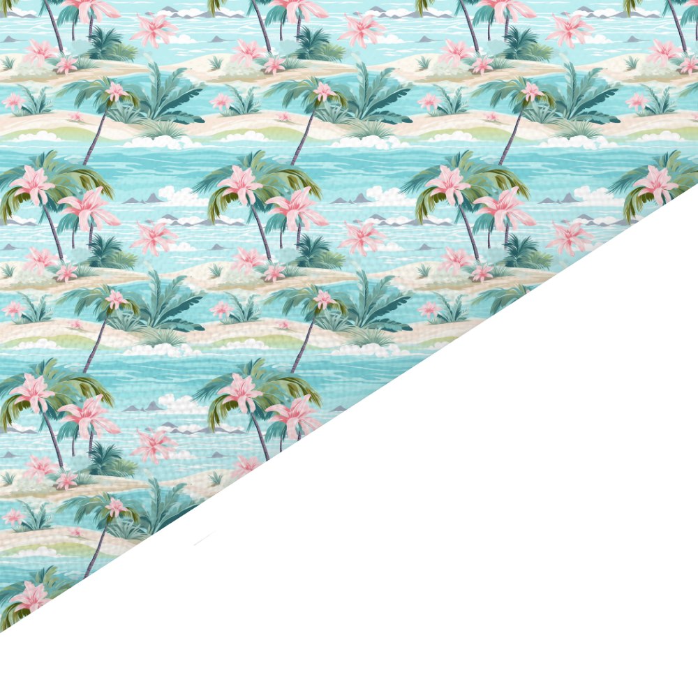 Palm Tree Canvas And Felt Backed Fabric - SKU E67