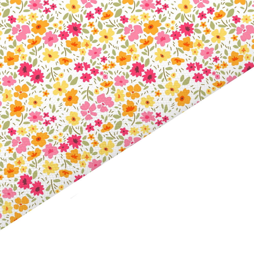 Ditsy Floral Canvas And Felt Backed Fabric - SKU F11