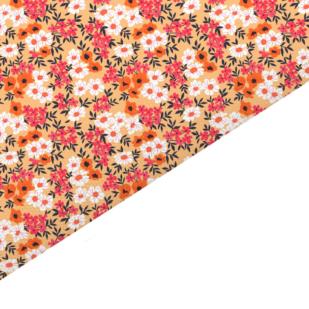 Ditsy Floral Canvas And Felt Backed Fabric - SKU F16