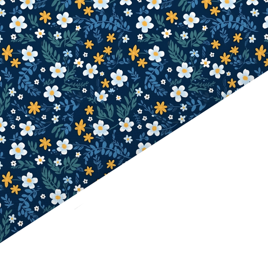 Ditsy Floral Canvas And Felt Backed Fabric - SKU F17